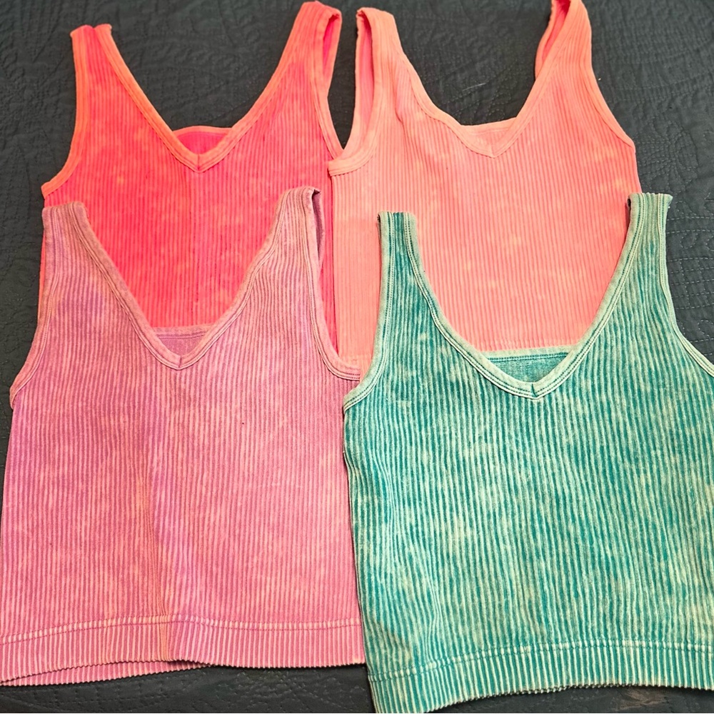 Zenana Reversible crop tanks from Alexander Jane boutique